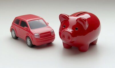 piggy bank and money, Generative AI