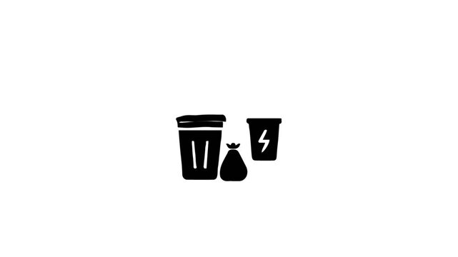 Trash Bin Icon Cleanliness Symbol Illustration