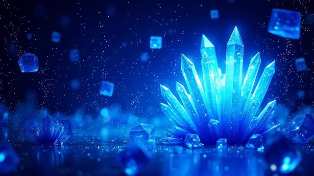 Blue Crystal Formation