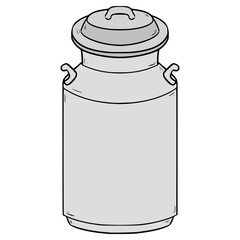 milk churn illustration hand drawn isolated vector