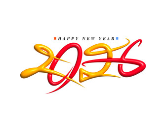 2026 Happy New Year Text Typography Design 