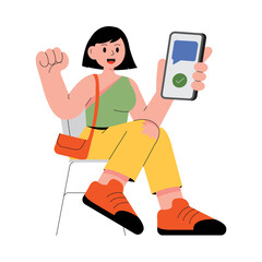 Loan Approval PNG image on Transparent Background.