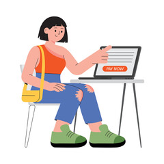 E-Commerce Checkout PNG image on Transparent Background.