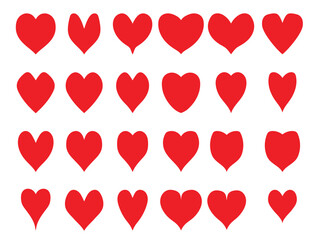 Heart, Love Logo Set Fill Color