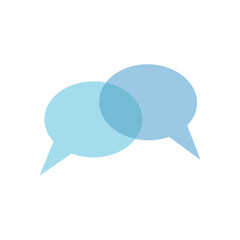 bubble chat logo icon illustration flat