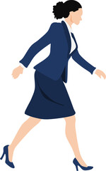 歩くビジネスウーマンのイラスト	
