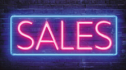 Obraz premium A vibrant neon sign with pink letters illuminating the word 