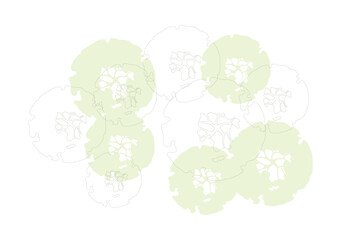 Top view trees for architectural plans and landscape design. Minimal vector illustration for urban planning, site plans, and architectural entourage.