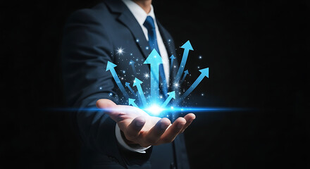 Business Growth A Helping Hand Financial Strategy Technology Investment Future Success Now