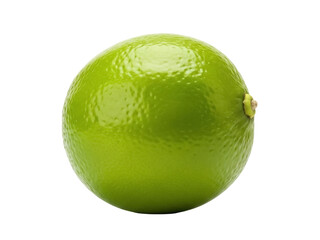 Isolated ripe green lime for cooking and beverage preparation with a glossy skin