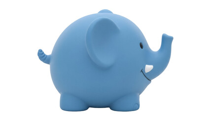 Isolated Blue Toy Elephant Still Life Shot for Child's Room Decor Project Design
