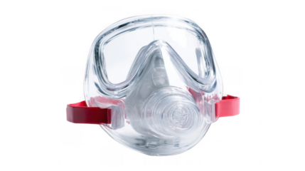 Light blue bag valve mask - bvm - featuring transparent plastic sections and blue elastic straps, providing essential support for emergency respiratory care in medical settings