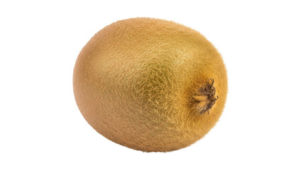 Isolated fuzzy kiwifruit, a healthy and delicious fruit, high in Vitamin C, with a unique texture