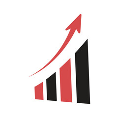 statistics logo icon illustration flat