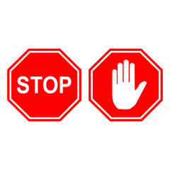 Road Sign: Stop & Yield Two iconic road signs with clear message, a stop sign and a yield symbol, against a contrasting background, symbolizing safety and order.