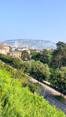 Scenic Drive Through a Mountain Valley Town