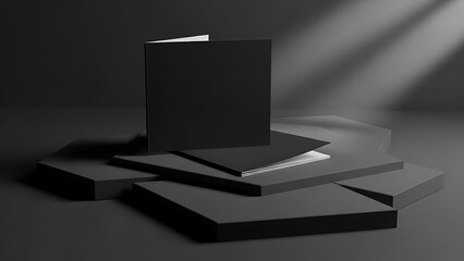 Modern minimalist black and white blocks