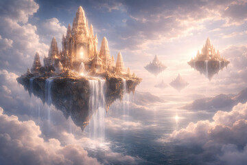 Ancient dreams reborn as floating monuments beyond the reach of reality