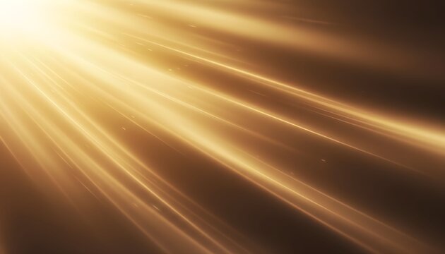 Golden sunbeams radiating light abstract background with glowing particles and lens flare effect representing hope and spirituality