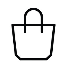 shopping bag, simple illustration, minimalist design, black and white, geometric shapes
