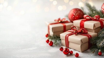 Christmas decoration on background. Merry Christmas and happy New Year background