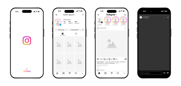 Instagram feed mockup on iPhone 17 Air. Social media mock up template. Instagram post frame carousel template.