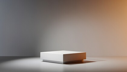 Minimalist White Platform with Soft Lighting Created for Modern Product Display