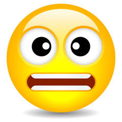 Emoji cringe face vector illustration