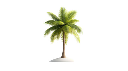 Lush Palm Tree on Transparent Background