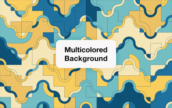 Multicolored Geometric Experimental Background Composition