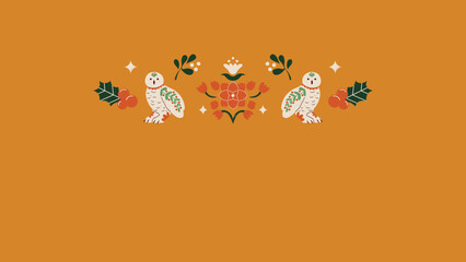  Red Green and Yellow Folksy Christmas Somber Greetings Christmas Presentation © Roxin