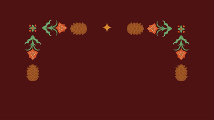  Red Green and Yellow Folksy Christmas Somber Greetings Christmas Presentation © Roxin