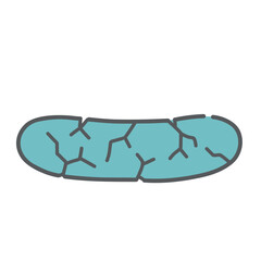 ブリストルスケール Type 3（やや硬い便・ひび割れのあるソーセージ状）のイラスト