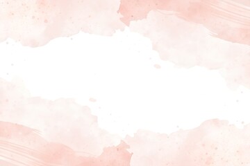 Fototapeta premium Soft light pink watercolor abstract background with flowing organic strokes, calm abstract background isolated on white for elegant designs.