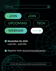 Poster & Social Media Set &ndash; Minimal Modern Design for Finance, Education, Business, Marketing & IT