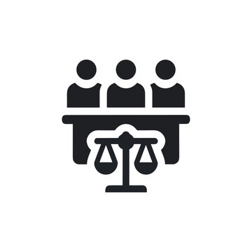 Jury icon logo flat vector design