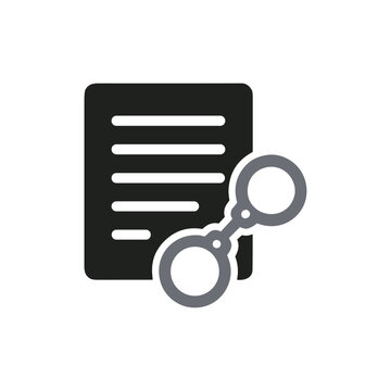 Arrest warrant icon logo flat vector design