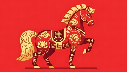Chinese Zodiac Horse New Year Illustration 3