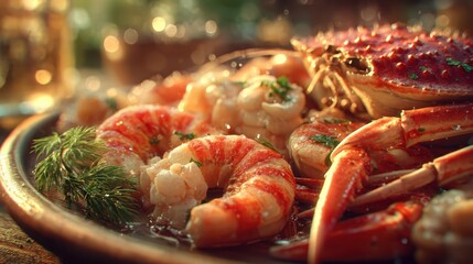 Zinc-Rich Seafood Platter Featuring Fresh Shrimp and Crab Delight