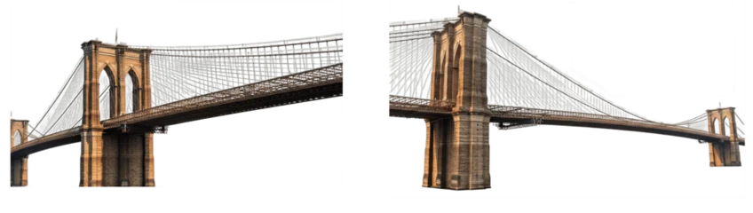 Gordijnen Brooklyn Bridge Brooklyn Bridge isolated, PNG  © P!g Lee