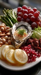 Zinc-Rich Foods for Healthy Diet with Oysters, Nuts, and Legumes