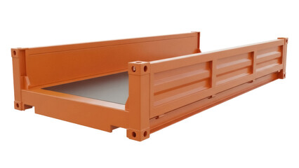 Isolated cargo container chassis platform to transport goods, freight carrier trailer element