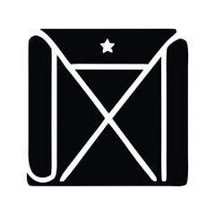 Simple Vector Graphic Icon Representing Abstract Geometric Design with Star Accent for Branding and Symbolism