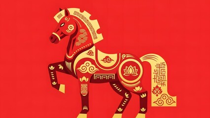 Chinese Zodiac Horse New Year Illustration 6