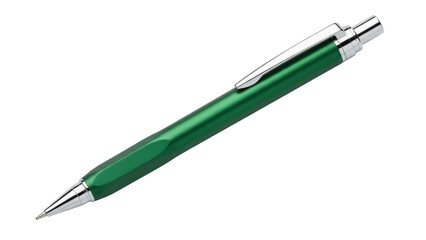 Isolated metallic green mechanical pencil for writing, drawing, or sketching on a surface