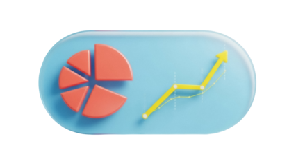 Isolated abstract illustration of data analysis financial and marketing charts and graphs