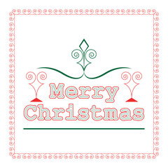 Festive Merry Christmas Greeting Card Design