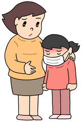 疾患・疾病のイラスト - 風邪・インフルエンザ・子どもの感染