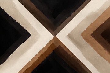 Obraz premium african inspired geometry, modern commercial design with a seamless textile backdrop, bold symmetrical shapes and a blend of earthy and vibrant colors