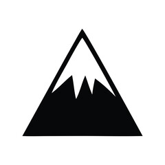 Iconic Mountain Peak Silhouette Representing Adventure, Nature, and Outdoor Exploration